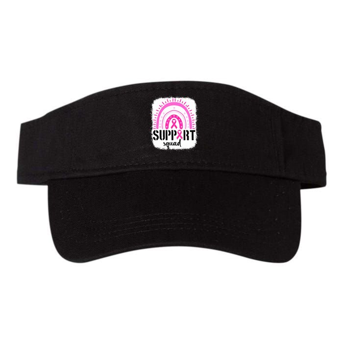 Rainbow Support Squad Breast Cancer Awareness Survivor Pink Ribbon Valucap Bio-Washed Visor