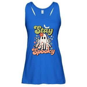 Retro Stay Spooky Ghost Print Gift Ladies Essential Flowy Tank