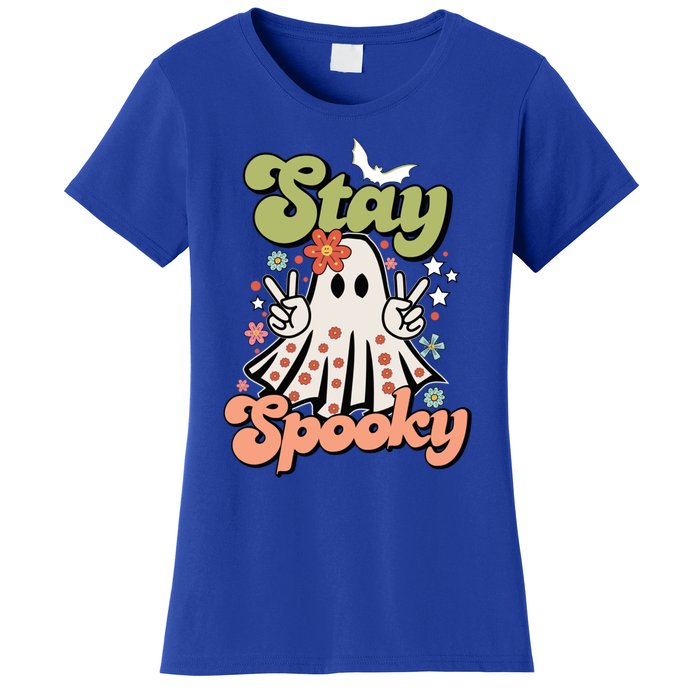 Retro Stay Spooky Ghost Print Gift Women's T-Shirt