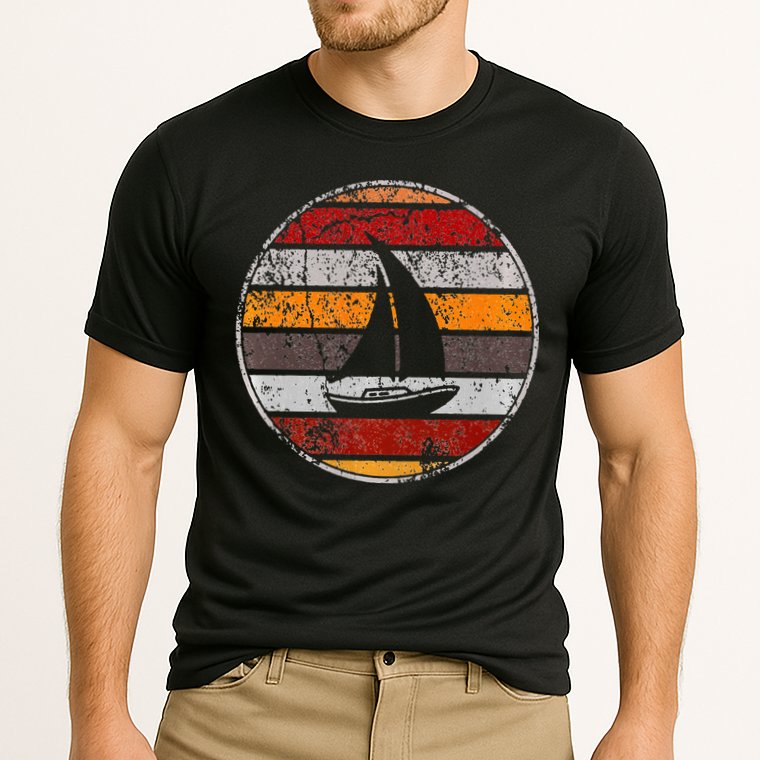 Retro Smooth Sailing Vintage Sailboat Vacation Island Performance Shirt