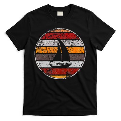Retro Smooth Sailing Vintage Sailboat Vacation Island T-Shirt