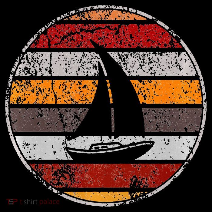 Retro Smooth Sailing Vintage Sailboat Vacation Island T-Shirt