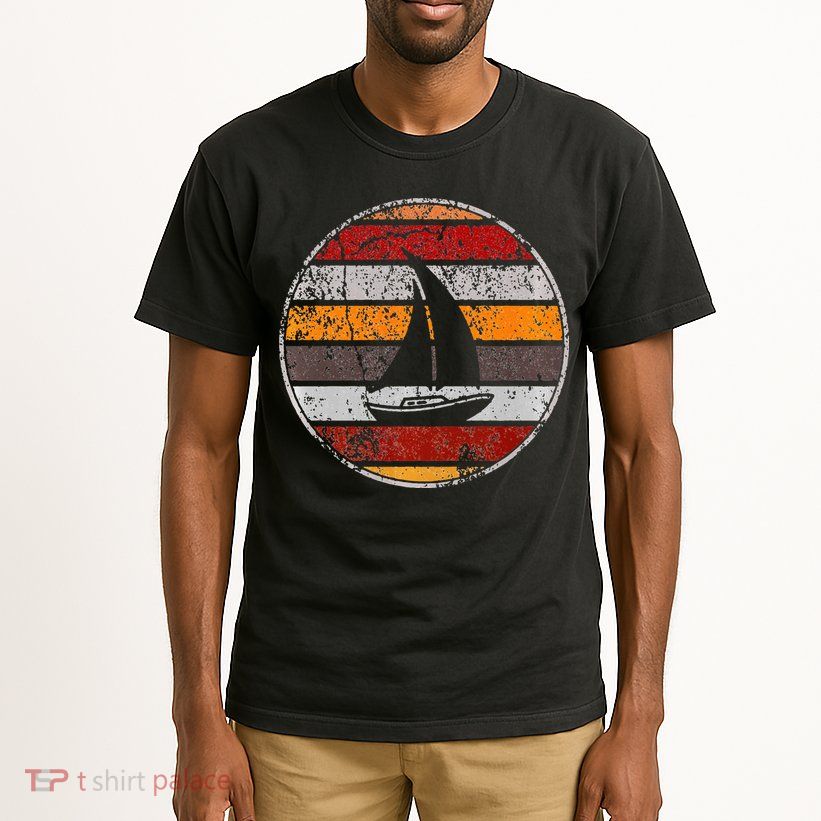 Retro Smooth Sailing Vintage Sailboat Vacation Island Tall T-Shirt