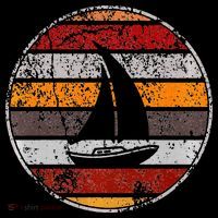 Retro Smooth Sailing Vintage Sailboat Vacation Island Button