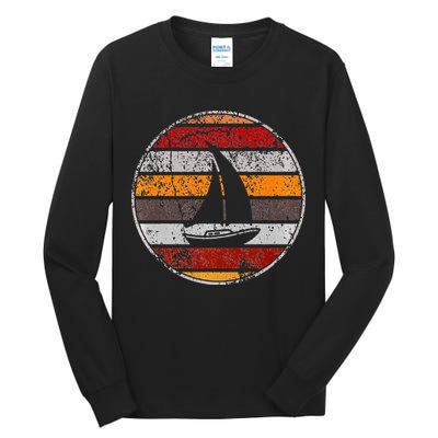 Retro Smooth Sailing Vintage Sailboat Vacation Island Tall Long Sleeve T-Shirt
