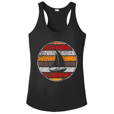 Retro Smooth Sailing Vintage Sailboat Vacation Island Ladies PosiCharge Competitor Racerback Tank