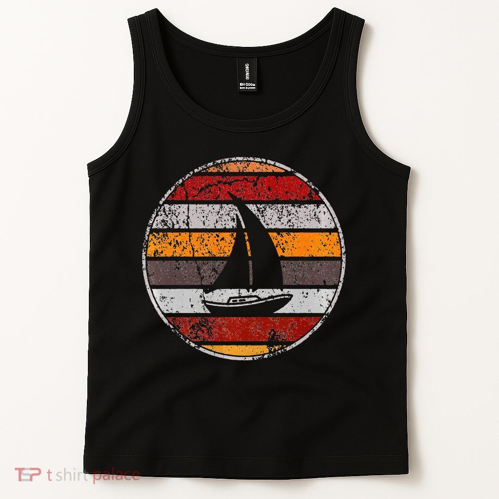 Retro Smooth Sailing Vintage Sailboat Vacation Island Tank Top