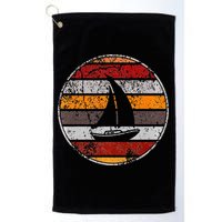 Retro Smooth Sailing Vintage Sailboat Vacation Island Golf Towel
