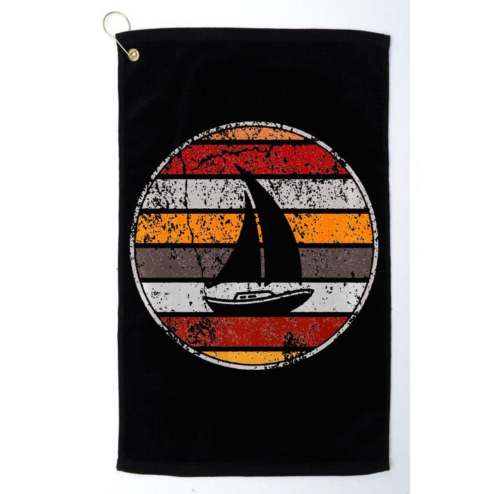 Retro Smooth Sailing Vintage Sailboat Vacation Island Golf Towel