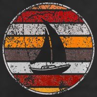 Retro Smooth Sailing Vintage Sailboat Vacation Island Golf Towel