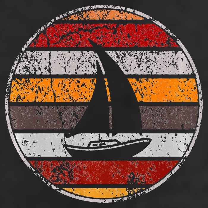 Retro Smooth Sailing Vintage Sailboat Vacation Island Golf Towel
