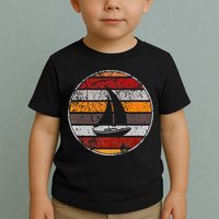Retro Smooth Sailing Vintage Sailboat Vacation Island Toddler T-Shirt