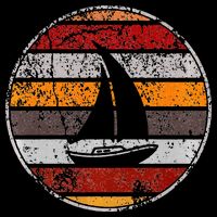 Retro Smooth Sailing Vintage Sailboat Vacation Island Women's V-Neck T-Shirt