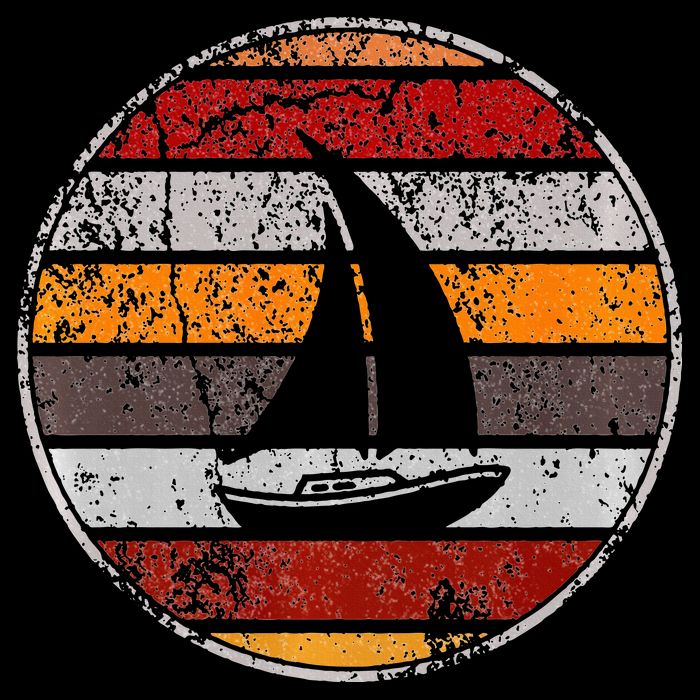 Retro Smooth Sailing Vintage Sailboat Vacation Island Women's V-Neck T-Shirt