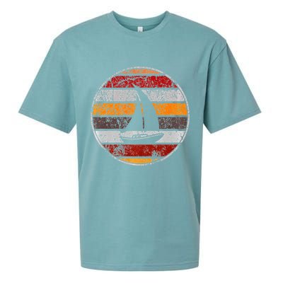 Retro Smooth Sailing Vintage Sailboat Vacation Island Sueded Cloud Jersey T-Shirt