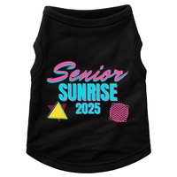 Retro Senior Sunrise 2025 High School 12th Twelfth Grade Doggie Tank