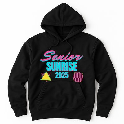 Retro Senior Sunrise 2025 High School 12th Twelfth Grade Hoodie