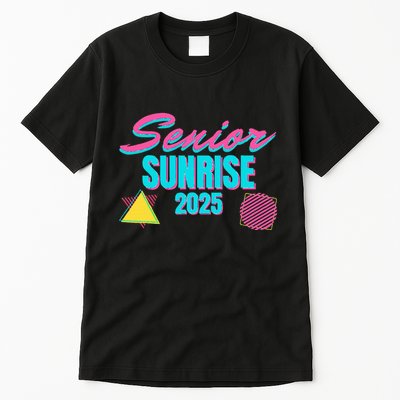 Retro Senior Sunrise 2025 High School 12th Twelfth Grade Tall T-Shirt