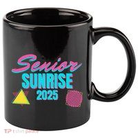 Retro Senior Sunrise 2025 High School 12th Twelfth Grade 11oz C Handle Ceramic Mug