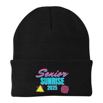 Retro Senior Sunrise 2025 High School 12th Twelfth Grade Beanie