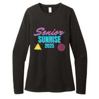 Retro Senior Sunrise 2025 High School 12th Twelfth Grade Womens CVC Long Sleeve Shirt