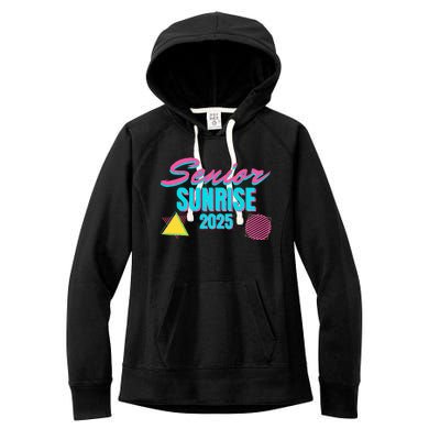 Retro Senior Sunrise 2025 High School 12th Twelfth Grade Women's Fleece Hoodie