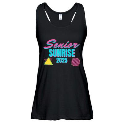 Retro Senior Sunrise 2025 High School 12th Twelfth Grade Ladies Essential Flowy Tank