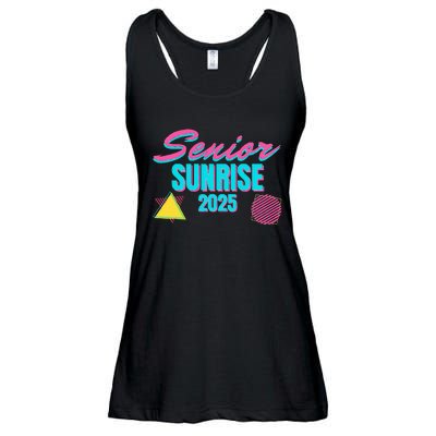 Retro Senior Sunrise 2025 High School 12th Twelfth Grade Ladies Essential Flowy Tank