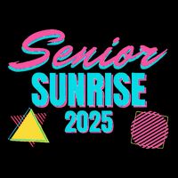 Retro Senior Sunrise 2025 High School 12th Twelfth Grade 16 in Basic Backpack
