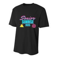 Retro Senior Sunrise 2025 High School 12th Twelfth Grade Youth Performance Sprint T-Shirt