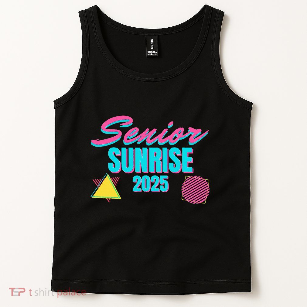 Retro Senior Sunrise 2025 High School 12th Twelfth Grade Tank Top
