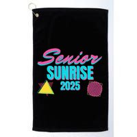 Retro Senior Sunrise 2025 High School 12th Twelfth Grade Golf Towel