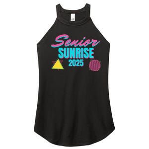 Retro Senior Sunrise 2025 High School 12th Twelfth Grade Women's Perfect Tri Rocker Tank