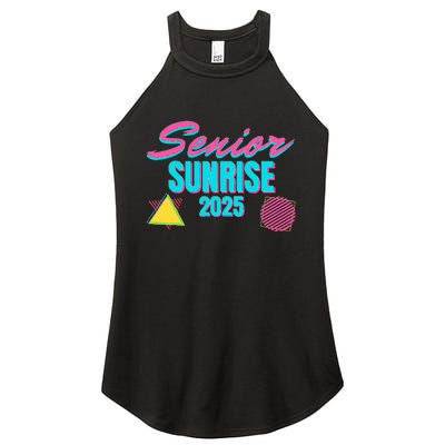 Retro Senior Sunrise 2025 High School 12th Twelfth Grade Women's Perfect Tri Rocker Tank