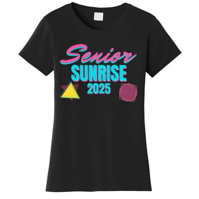 Retro Senior Sunrise 2025 High School 12th Twelfth Grade Women's T-Shirt