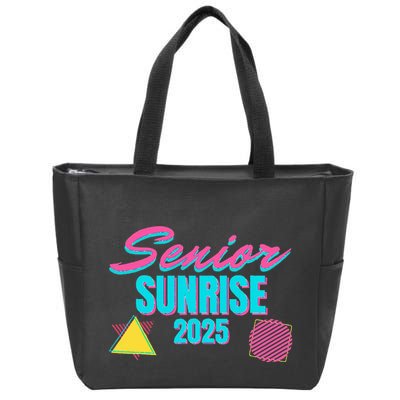 Retro Senior Sunrise 2025 High School 12th Twelfth Grade Zip Tote Bag
