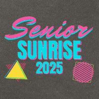 Retro Senior Sunrise 2025 High School 12th Twelfth Grade Cotton Canvas Backpack