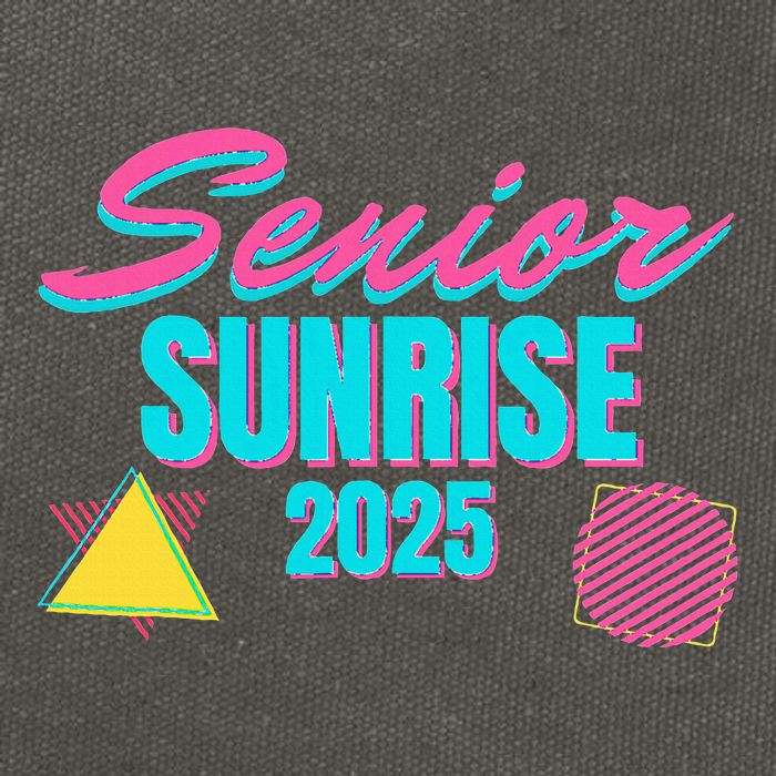 Retro Senior Sunrise 2025 High School 12th Twelfth Grade Cotton Canvas Backpack