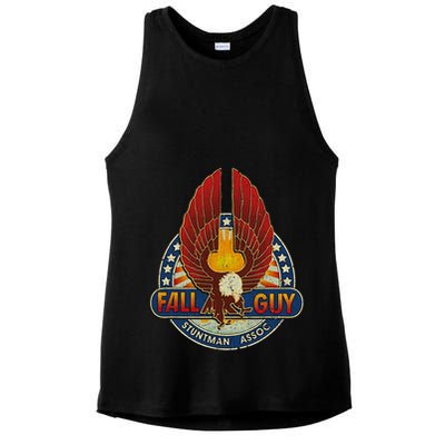 Retro Stuntman Stunt Performer Vintage Ladies PosiCharge Tri-Blend Wicking Tank