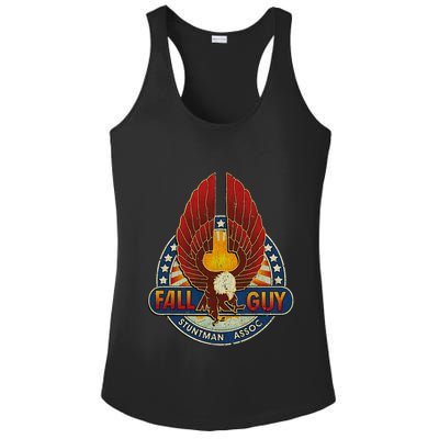 Retro Stuntman Stunt Performer Vintage Ladies PosiCharge Competitor Racerback Tank