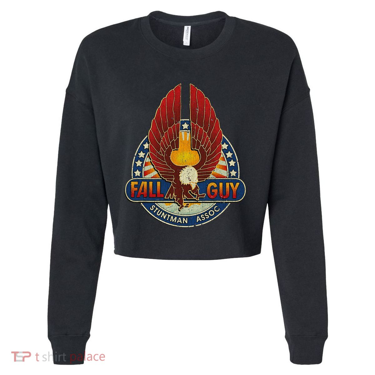 Retro Stuntman Stunt Performer Vintage Cropped Pullover Crew