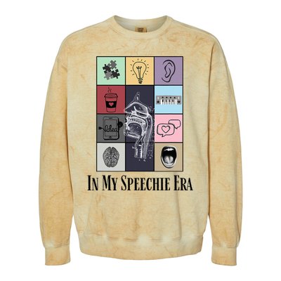 Retro Speech Therapist Slp Speech Therapy In My Speechie Era Colorblast Crewneck Sweatshirt