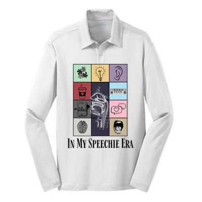 Retro Speech Therapist Slp Speech Therapy In My Speechie Era Silk Touch Performance Long Sleeve Polo