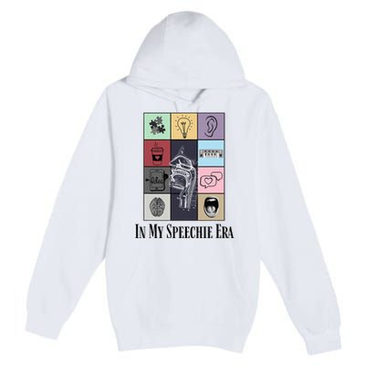 Retro Speech Therapist Slp Speech Therapy In My Speechie Era Premium Pullover Hoodie