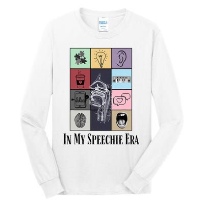 Retro Speech Therapist Slp Speech Therapy In My Speechie Era Tall Long Sleeve T-Shirt