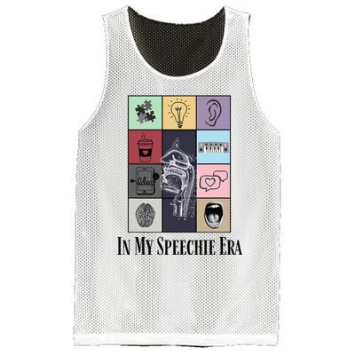 Retro Speech Therapist Slp Speech Therapy In My Speechie Era Mesh Reversible Basketball Jersey Tank