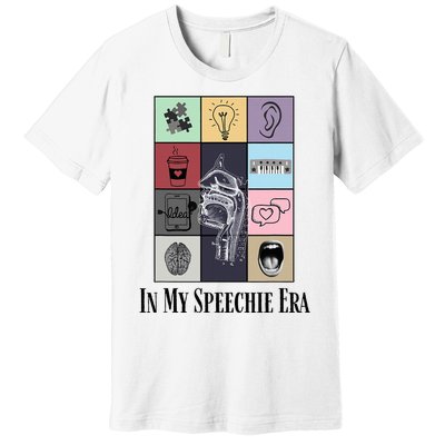 Retro Speech Therapist Slp Speech Therapy In My Speechie Era Premium T-Shirt