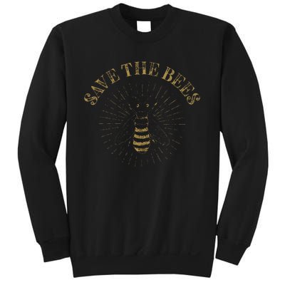 Retro Save The Bees Apiary Bee Beekeeper Earth Day Sweatshirt