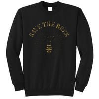 Retro Save The Bees Apiary Bee Beekeeper Earth Day Tall Sweatshirt