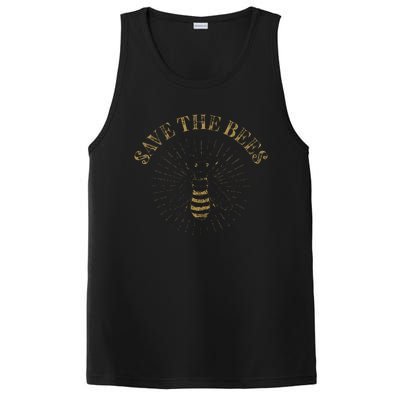 Retro Save The Bees Apiary Bee Beekeeper Earth Day PosiCharge Competitor Tank